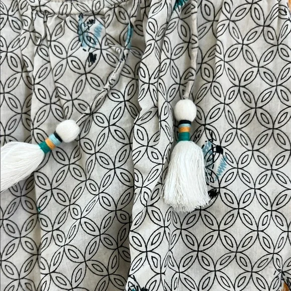 Lucky Brand Floral Blouse - Green and Cream - Picture 5 of 6